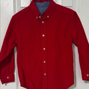 Kelly's Kids Bright Red Corduroy Button-Down Shirt